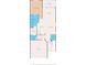 Detailed first floor plan showcasing the layout of the home's rooms and dimensions at 18855 Hampstead Heath Ct, Land O Lakes, FL 34638