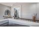 This is an upstairs hallway with decorative wall features and view to the loft at 4037 Auston Way, Palm Harbor, FL 34685