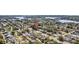 Picturesque aerial shot of neighborhood homes near the water, with a red pin marking a specific property at 930 40Th Ne Ave, St Petersburg, FL 33703