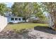 Spacious backyard featuring well-maintained lawn and a light blue house with white trim, perfect for outdoor activities at 930 40Th Ne Ave, St Petersburg, FL 33703
