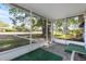 Cozy screened porch offers ample space with views of the mature trees in the front yard at 930 40Th Ne Ave, St Petersburg, FL 33703