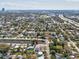 Aerial shot of a neighborhood with a home nestled in a tree-lined residential area at 1753 25Th N Ave, St Petersburg, FL 33713