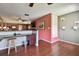 Bright office area with built-in desk, perfect for working from home, and stylish hard wood floors at 20890 Negril Ct # 5, Lutz, FL 33558