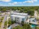 Aerial shot of newly built townhomes, capturing surrounding landscape and neighborhood feel at 2205 16Th N St, St Petersburg, FL 33704