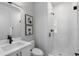 Contemporary bathroom with sleek vanity, shower, and minimalist decor at 2205 16Th N St, St Petersburg, FL 33704