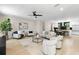Spacious living space featuring living room and kitchen with island and stainless appliances at 2205 16Th N St, St Petersburg, FL 33704