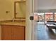 View into the powder room that is connected to an outdoor living space at 2985 W Knights Ave # 2985, Tampa, FL 33611