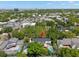 Aerial view of a home with pool, with trees, streets, and buildings in the background, showing the neighborhood at 3412 W Mckay Ave, Tampa, FL 33609