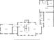 Main floor plan featuring kitchen, dining room, living room, garage, laundry, and entry at 3412 W Mckay Ave, Tampa, FL 33609