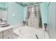 The soaking tub in this main bathroom is perfect for a luxurious at-home spa day at 3613 Pendleton Way, Land O Lakes, FL 34639