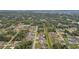 An aerial view of a neighborhood shows the layout of the community among the surrounding trees and landscape at 3655 Candia Ave, North Port, FL 34286