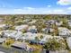 Wide aerial shot of the neighborhood showing many villas and tree coverage at 4222 Richmere Dr # 4222, New Port Richey, FL 34652
