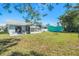 Expansive backyard with a covered patio, ideal for outdoor entertaining at 4662 Dewey Dr, New Port Richey, FL 34652