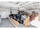 Spacious garage with plenty of room for vehicles, storage, and hobbies at 4662 Dewey Dr, New Port Richey, FL 34652