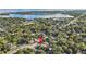 An aerial view highlighting the property's location near a lake, showcasing its desirable neighborhood and surroundings at 600 26Th S Ave, St Petersburg, FL 33705