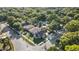 An aerial view showcasing the property's location on a corner lot with mature trees and a well-maintained lawn at 600 26Th S Ave, St Petersburg, FL 33705