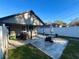 A cozy backyard featuring a concrete patio, outdoor seating, and a privacy fence, perfect for entertaining guests at 600 26Th S Ave, St Petersburg, FL 33705