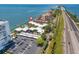 Aerial view of the waterfront condo community with boat docks and ocean views close to the highway at 7310 Sunshine Skyway S Ln # 219, St Petersburg, FL 33711