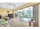 Cozy sunroom with lots of windows leading to a screened in outdoor entertaining space at 1434 Glengarry Dr, Palm Harbor, FL 34684