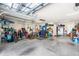 Spacious two-car garage, offering ample storage and organization options for tools, equipment, and vehicles at 15912 Ternglade Dr, Lithia, FL 33547