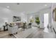 Bright living room with neutral colors, wood flooring, modern furniture, and large windows for natural light at 1627 9Th N Ave, St Petersburg, FL 33713