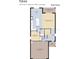 First floor layout featuring a kitchen, cafe, gathering room, covered lanai, and a 2-car garage at 29922 Marquette Ave, Wesley Chapel, FL 33545