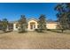 Charming one-story home with a well-manicured lawn and young trees lining the front at 6359 Timberly Ln, Zephyrhills, FL 33542
