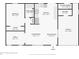 Detailed floor plan showcasing the layout of the home, including the bedroom, bathroom, and kitchen at 7825 38Th N Ter # 7825, St Petersburg, FL 33709