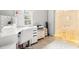 Stylish bedroom with a vanity, bright window, and carpeted floors at 107 S Obrien St # 217, Tampa, FL 33609