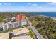 Panoramic aerial view of the apartment complex near the park and beach at 1100 N Shore Ne Dr # 304, St Petersburg, FL 33701