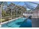 Relaxing screened-in pool area with comfortable patio furniture, offering a perfect outdoor oasis at 11121 Clayridge Dr, Tampa, FL 33635