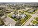 Overhead community view of the clubhouse and pool area, highlighting the residential landscape and shared amenities at 4069 102Nd N Pl, Clearwater, FL 33762