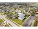 Aerial view of community center in a residential neighborhood with community pool and ample parking at 4069 102Nd N Pl, Clearwater, FL 33762