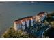 Stunning aerial view of bayfront condos with beautiful landscaping and gorgeous waterfront views at 4830 Osprey S Dr # 305, St Petersburg, FL 33711