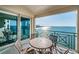 Balcony with seating featuring expansive views of the waterfront and city skyline at 4830 Osprey S Dr # 305, St Petersburg, FL 33711