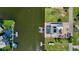 Waterfront property features a private pool, boat lift, and canal access at 5024 Cedarbrook Ln, Hernando Beach, FL 34607