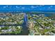 Community aerial view showing direct boating access to the Gulf of Mexico at 5024 Cedarbrook Ln, Hernando Beach, FL 34607