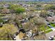 Aerial view shows a fenced in backyard with a pool at 5822 Silver Moon Ave, Tampa, FL 33625