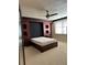 Bedroom featuring carpet, fan and contemporary design elements at 6425 Shoreline Dr # 10506, St Petersburg, FL 33708