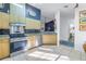 Kitchen featuring light wood cabinets, granite countertops, and stainless steel appliances at 992 San Carlos Ne Ct, St Petersburg, FL 33702