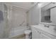 Bathroom with a shower, and modern sink at 1182 Pine Ridge W Cir # B1, Tarpon Springs, FL 34688
