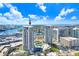 Panoramic aerial view showcasing the high rise Towers buildings with beautiful water views and surrounding cityscape at 1209 E Cumberland Ave # 1703, Tampa, FL 33602