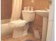 Full bathroom showcasing the toilet, sink, bathtub and shower at 1345 Drew St # 5, Clearwater, FL 33755
