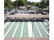 Overhead shot showcasing the multiple shuffleboard courts at 3497 Birchwood Ct, Palm Harbor, FL 34684