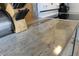 Close up of the kitchen countertop with granite and stainless knife block at 3710 98Th N Ave, Pinellas Park, FL 33782