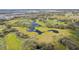 Expansive aerial view of natural wetlands, lush greenery, and calm bodies of water at 6850 Ripple Pond Loop, Zephyrhills, FL 33541