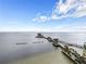 Wide aerial captures pier extending into the ocean, offering stunning views of the water at 105 4Th Ne Ave # 405, St Petersburg, FL 33701