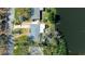 Aerial view of the home showcasing its location, spacious lot, and proximity to the water at 1131 60Th Ave S, St Petersburg, FL 33705