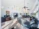 Open-concept home with vaulted ceilings, recessed lighting and tile floors at 11335 Mcmullen Loop, Riverview, FL 33569