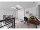Stylish loft featuring a desk, comfortable seating, and a minimalist aesthetic, perfect for work or relaxation at 3101 W El Prado Blvd # B, Tampa, FL 33629